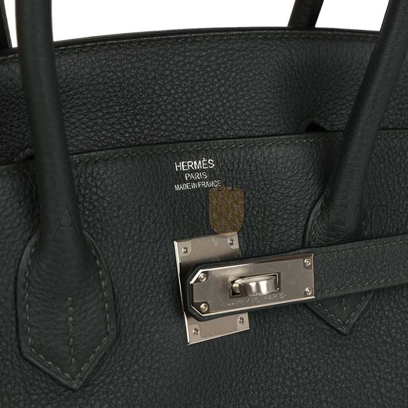 H**mes MASTER BIRKIN 35 VERT FONCE TOGO PALLADIUM HARDWARE (35*25*18cm)